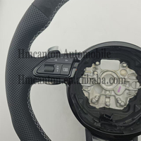 Volante Deportivo de Microfibra con Base de Cuero Perforado para Audi A4 A4L A5 A6 A7 B8