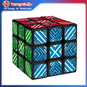 Vente en gros de cubes magiques de vitesse 3x3 personnalisés avec logo, différentes couleurs, pour l'entraînement cérébral - Product Image 1