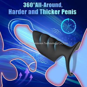 Bestmoon 3-in-1 Multifunktions-Penisring mit Verzögerungsfunktion, Großhandel Vibrierender Penisring, Sexspielzeug für Männer - Product Image 2