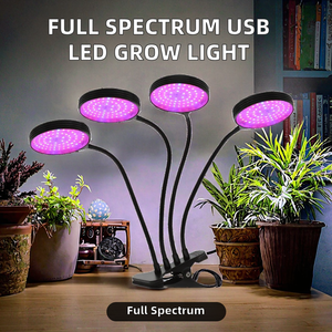 全光谱 COB LED 植物生长灯 DC6V USB 带定时器 15W-60W 桌面夹式植物灯 适用于植物和花卉种植箱 - Product Image 2