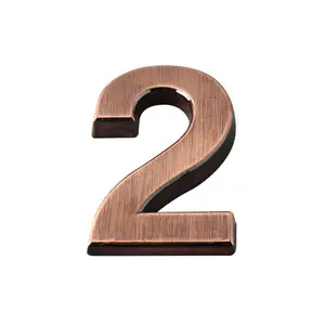 House Numbers Sign 5cm 7cm ABS Electroplating Hotel Room Number Plate Company House Number Digital Sign