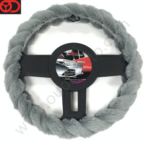 Housse de <span class=keywords><strong>volant</strong></span> de voiture chaude en peluche <span class=keywords><strong>38</strong></span> <span class=keywords><strong>cm</strong></span> élastique chaud antidérapant housse de <span class=keywords><strong>volant</strong></span> housse de protection hiver - Product Image 3