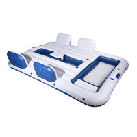 Île flottante gonflable avec dossier, taille personnalisée, flotteur de piscine, petite île flottante en PVC, capacité 100-500 kg, 3 personnes