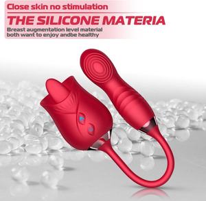 Vibrador de Silicona en Forma de Rosa Silencioso para Mujeres, 100% Impermeable, 20 Frecuencias, 10 Modos de Lengua, Juguete Sexual Avanzado - Product Image 4