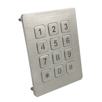 Clavier d'accès à 12 touches en métal haute résistance pour porte |   Clavier en acier inoxydable de qualité supérieure pour contrôle d'accès