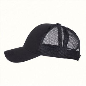 หมวกทรงหางม้าสำหรับผู้หญิงพร้อมตาข่ายด้านหลังสไตล์ Trucker Cap / โรงงานผลิตหมวกกีฬาตามสั่งสำหรับผู้หญิงมาตรฐาน BSCI - Product Image 2