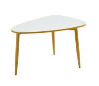 Table centrale moderne minimaliste chaude Table basse en bois blanc triangulaire pour salon décor à la maison