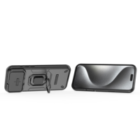 Étui robuste avec anneau de maintien pour iPhone 17 Pro Max, coque de protection coulissante pour caméra et confidentialité pour iPhone 17 Air 16 Pro 15 Plus 14 13, antichoc et blindé
