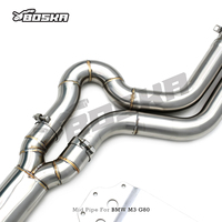 Nouveau design de tuyau intermédiaire de 4 pouces pour BMW M3/M4 G80/G82/G83 3.0T 2021-2026 Boska, échappement à son agressif, tuyau central de 101 mm
