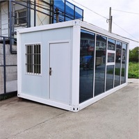 Maison conteneur modulaire préfabriquée détachable, moderne, à assemblage rapide, structure en acier portable, bureau mobile, cabine de garde, boutique