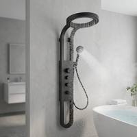 Système de douche mural intelligent de luxe avec affichage LED, cascade, robinet en laiton massif, vanne en céramique, massage SPA, style premium