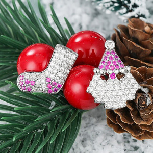 Orecchini a perla E3283 in oro bianco con cristalli e strass, micro-incastonatura, gioielli di lusso da donna per feste - Product Image 5