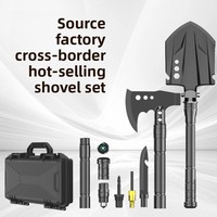 Kit de pelle et hache pliables tout-terrain robustes, ensemble d'outils de survie multifonctionnels avec étui de rangement pour les situations d'urgence en véhicule