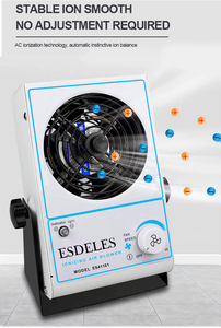 Ventilateur <span class=keywords><strong>ioniseur</strong></span> <span class=keywords><strong>ESD</strong></span> Ventilateur ionisant de bureau Équipement antistatique <span class=keywords><strong>Ioniseur</strong></span> électrostatique pour électronique Ventilateur souffleur d'air industriel - Product Image 2