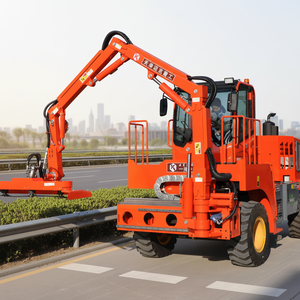 Self-propelled Diesel Cantilever Hedge Trimmer with Mobile Cab 1 Year Warranty for Roadside <b>Greening</b> Trimming. CE Certified - Product Image 2