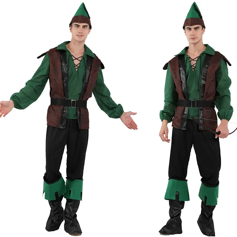 Costume Cosplay di Halloween Costume da cacciatore per adulti Forest Prince Dress Up tuta ambientale abbigliamento per adulti da uomo