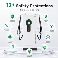 Estación de Carga Rápida para Vehículos Eléctricos de Corriente Continua GB/T de 240kW 320kW 360kW 400kW 480kW con Doble Conector, Montaje en Suelo IP54 para Camiones de Uso Pesado y Comercial