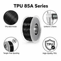 Filament TPU 85A noir résistant à l'usure, flexible, matériau 3D durable de type caoutchouc pour joints, garnitures et pièces