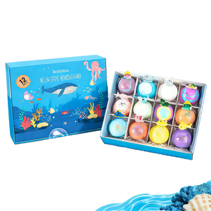 Bombas de Baño Orgánicas de Lujo, Redondas, con Sorpresa de Juguete para Niños, Aroma a Algas Marinas, Empaque Personalizado OEM/ODM, Regalo para el Cuidado Corporal - Product Image 1