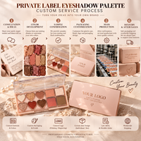 Palette de fards à paupières 10 couleurs haute pigmentation, scintillante, multi-finitions, légère, maquillage cosmétique en marque blanche OEM/ODM