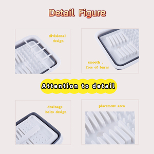 Xách tay ráp nhựa món ăn drainer giá nhà bếp lưu trữ bát giá cho ly tấm bát đũa gấp bát giá - Product Image 4