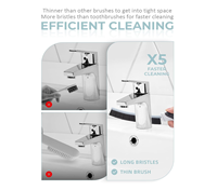 Brosse de nettoyage multifonctionnelle en plastique à poils durs pour les fentes, outil de nettoyage durable et écologique pour la salle de bain, l'évier, le robinet, les carreaux
