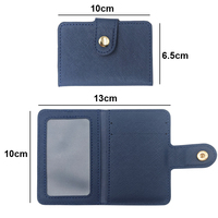 Minibook personnalisé Portefeuille porte-cartes de crédit en cuir PU Portefeuille mince pour carte d'identité Visa