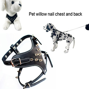 Grosir PU kulit <span class=keywords><strong>Harness</strong></span> anjing anti-gigitan Rivet Punk gaya <span class=keywords><strong>Harness</strong></span> untuk anak anjing kecil - Product Image 2