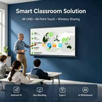 Интерактивная доска AI Smart Board 65/75/86 дюймов с ОС Android/Windows, 4K, для образования, со встроенным программным обеспечением EDLA
