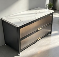 Armoire de rangement en acier au carbone, sur pied, multi-niveaux réglables, étagère de rangement anti-poussière pour cuisine