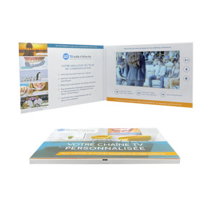 Custom Logos Paper <b>Usb</b> Memory Wedding Invitations Book LCD Business Card Gift Screen MP4 <b>Player</b> Greeting Video Brochure - Product Image 1