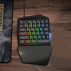Mini-téléphone portable filaire Usb, utilisable avec une seule <span class=keywords><strong>main</strong></span>, <span class=keywords><strong>clavier</strong></span> de jeu Rgb rétro-éclairé, <span class=keywords><strong>pour</strong></span> jeux Pubg, PC - Product Image 2