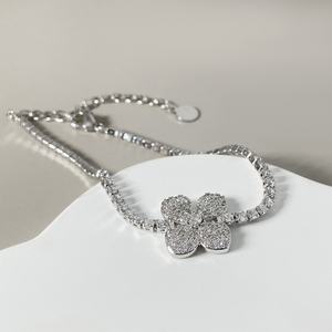 Sparking Gemstone <b>Bracelet</b> Gold Plated Micro Cubic Zirconia Heart Flower <b>Bracelet</b> for <b>Girl</b> and Women - Product Image 5