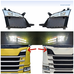 Par de Faros Antiniebla LED Súper Brillantes Modificados para Camiones Scania Serie R/S OE 2552712 2552711 con Panel de Rejilla - Product Image 1