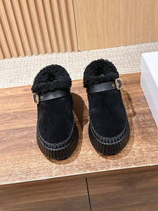 Da cừu và lông tích hợp tuyết khởi động cho phụ nữ, mùa đông da lộn dày Đế vành đai khóa ấm khởi động ngắn - Product Image 5