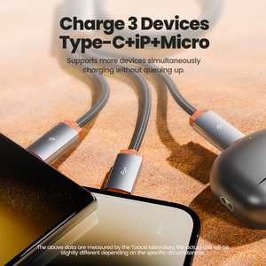 Toocki universale 3 In 1 cavo Multi Usb <span class=keywords><strong>caricatore</strong></span> rapido tipo C Multi-lunghezza cavo di ricarica <span class=keywords><strong>veloce</strong></span> Super <span class=keywords><strong>veloce</strong></span> per <span class=keywords><strong>Iphone</strong></span> Micro tipo C - Product Image 3