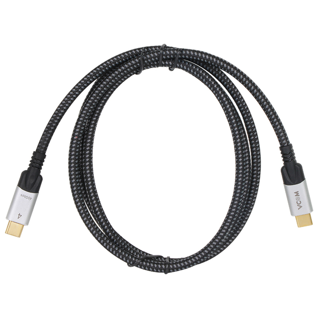 VCOM Braided USB4 Cable 8K Video 240W USB Fast Charging Cable Compatible with Thunderbolt 4 for Mobile Phone Tablet