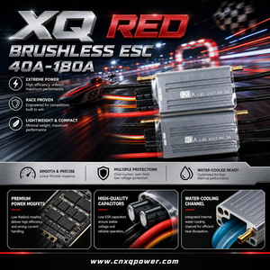 ESC sin Escobillas Refrigerado por Agua de 180A, 3-6S LiPo, 5A BEC para Drones de Carreras FPV, Barcos y Coches <span class=keywords><strong>RC</strong></span>, XQ-POWER XQ Rojo, Venta al por Mayor, Fábrica OEM - Product Image 6