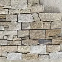 Paneles de piedra Natural de cemento, revestimiento de cemento gris nublado con forma rectangular trasera