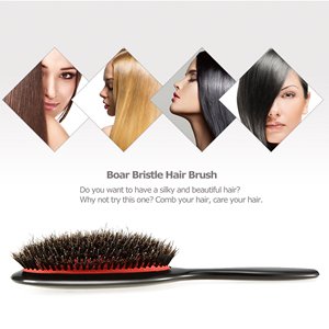 Cepillo Desenredante Antiestático de Cerdas de Jabalí con Púas de Nylon Flexibles y Cojín de Aire para Masaje, Ideal para Cabello Fino y Ondulado - Venta al por Mayor - Product Image 2