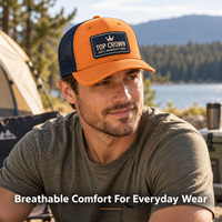 Casquette Trucker Premium 5 Panneaux en Maille avec Patch Brodé Réglable pour Sports de Plein Air et Streetwear – OEM ODM Personnalisable