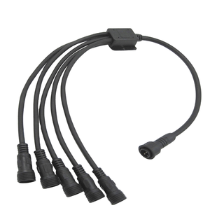 3P Y-Type IP65-IP68 Waterproof Power <b>Adapter</b> with Copper Contacts and Nylon Housing for Outdoor LED Modules-AOHUA - Product Image 1