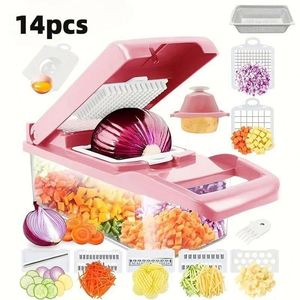 Multifunctional Manual Fruit Onion Mandoline Slicer Machine 16-1 <b>Kitchen</b> <b>Tools</b> <b>Gadgets</b> Vegetable Cutter Chopper Potato Dicer - Product Image 1