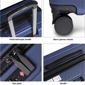 Lot de 3 <span class=keywords><strong>Valises</strong></span> ABS Prêtes à Voyager, Vente en Gros Usine, avec 4 Roues Doubles Lisses et Fermeture Éclair Sécurisée - Product Image 5