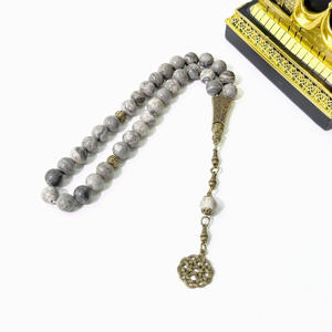 Cuentas de Oración Islámicas, Pulseras Árabes, Cuentas de Oración de Piedra Natural de 10 mm, 33 Piezas, Rosas Musulmanas, Mesbah Misbaha Tasbih Rosario - Product Image 3