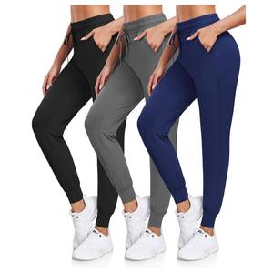 Pantalons de jogging respirants pour femmes |   Pantalon slim à taille haute avec revers élastiques |   Fournisseur de vêtements de yoga et de vêtements de sport sur mesure - Product Image 1