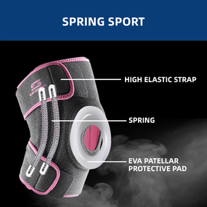 Penahan lutut pegas ganda-desain Patella terbuka dengan kompresi antiselip untuk dukungan sendi & stabilitas - Product Image 3