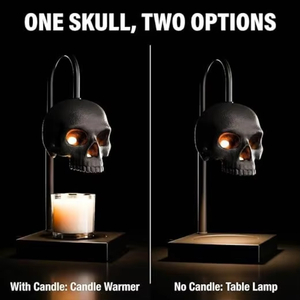 <span class=keywords><strong>Lampe</strong></span> <span class=keywords><strong>de</strong></span> table moderne à intensité variable, brûleur <span class=keywords><strong>de</strong></span> cire électrique en forme <span class=keywords><strong>de</strong></span> crâne <span class=keywords><strong>de</strong></span> squelette effrayant, chauffe-bougie pour chambre et <span class=keywords><strong>salon</strong></span> - Product Image 2