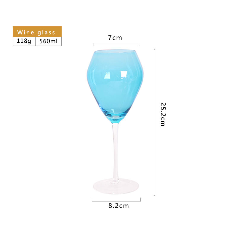 Verre à vin bleu