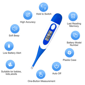 Thermomètre numérique portable à tête flexible pour enfants et adultes, usage clinique, hospitalier, électronique, pour <span class=keywords><strong>anus</strong></span>, aisselle et oral - Product Image 3